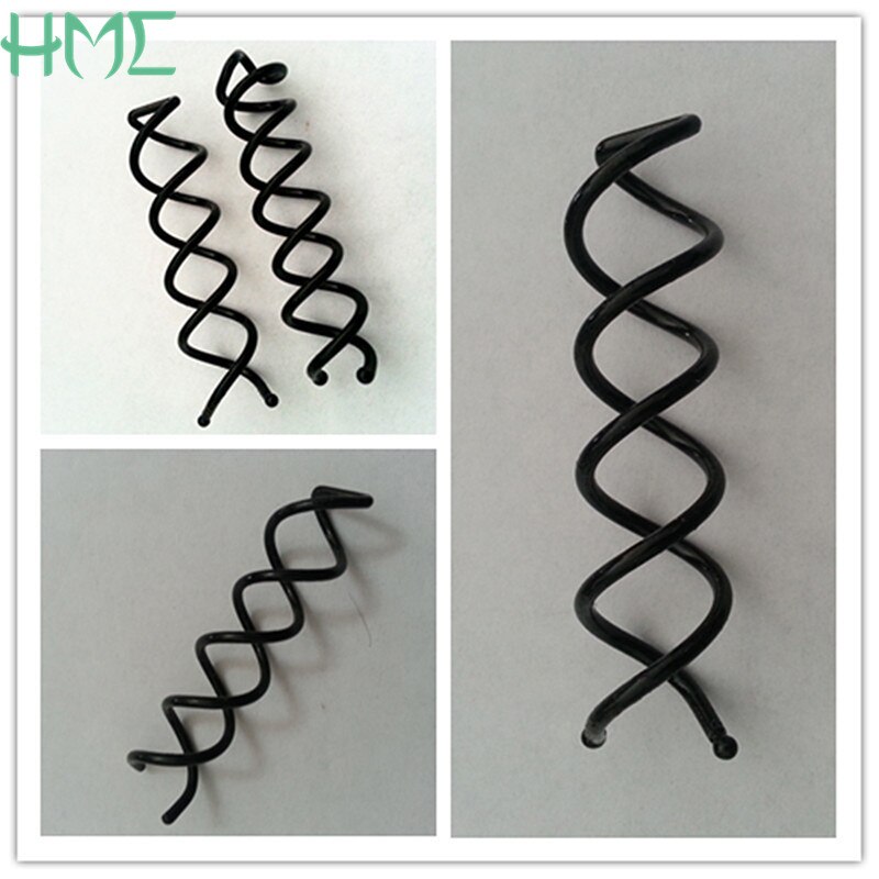 10 pz/lotto Spirale roteare Vite clip di Capelli Forcelle Torsione Trecce applicatori Barrette Nero Forcelle Dei Capelli Pettini Spiedi per Le Donne Cerimonia Nuziale Della Sposa