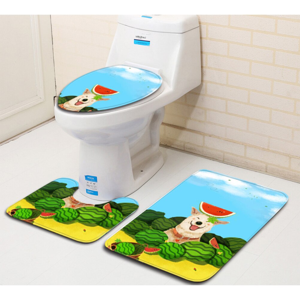 Badkamer Matten Set Anti-Slip Duurzaam Hond Vloermat Wc Mat Voor Badkamer Wc