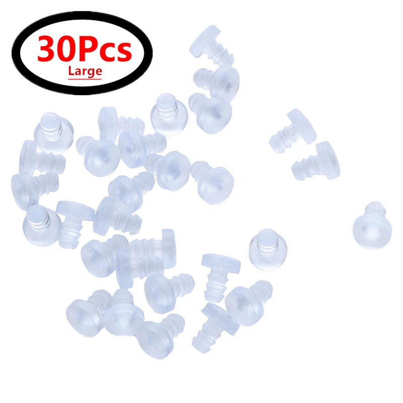 30 anti-kollision glas bordsskiva distanser glidande klart gummi inbäddad plugg lådskåp dörrstång spjäll möbler skydd: Klar stor