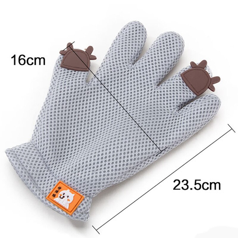 Gato cão grooming luva para gatos cabelo escova de desmancha pente luva pet filhote de cachorro banho massagem limpa removedor de cabelo escova luva maschas: Grey Right