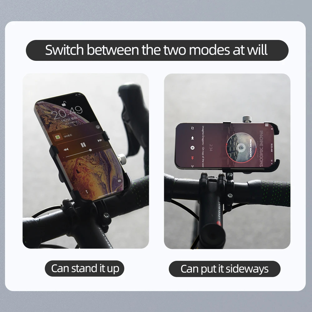 ThinkRider vtt support de téléphone support de téléphone portable de vélo 360 rotatif en aluminium réglable vélo antidérapant support de cyclisme