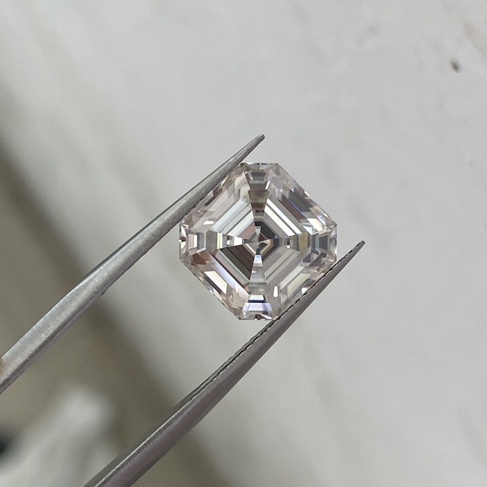 Meisidianischer 6 x 6mm asscher-schliff, gh vvs 1 moissanit-diamant