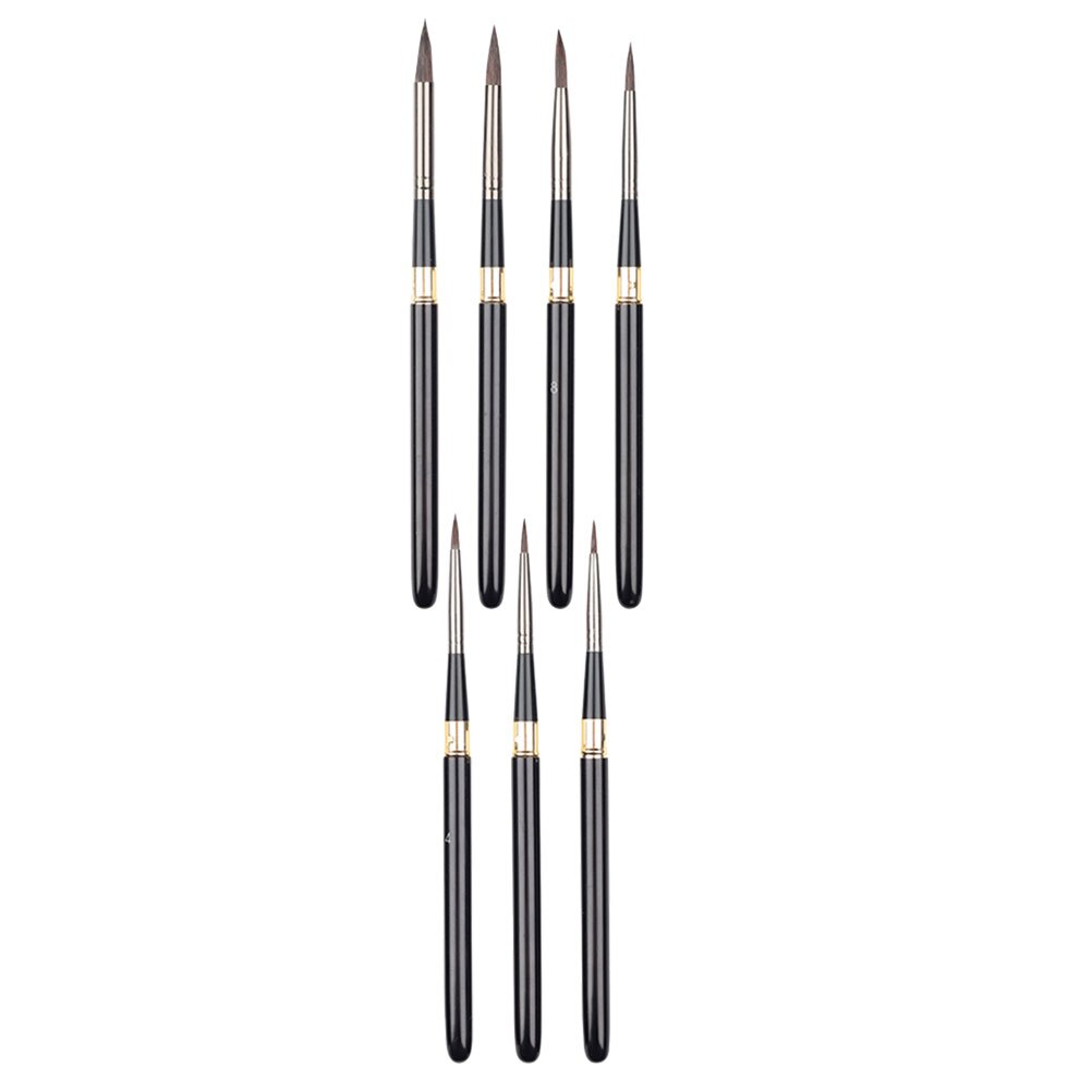 7pcs Metal Rod Paint Brushes Watercolor Painting Pens Oil Painting Brushes