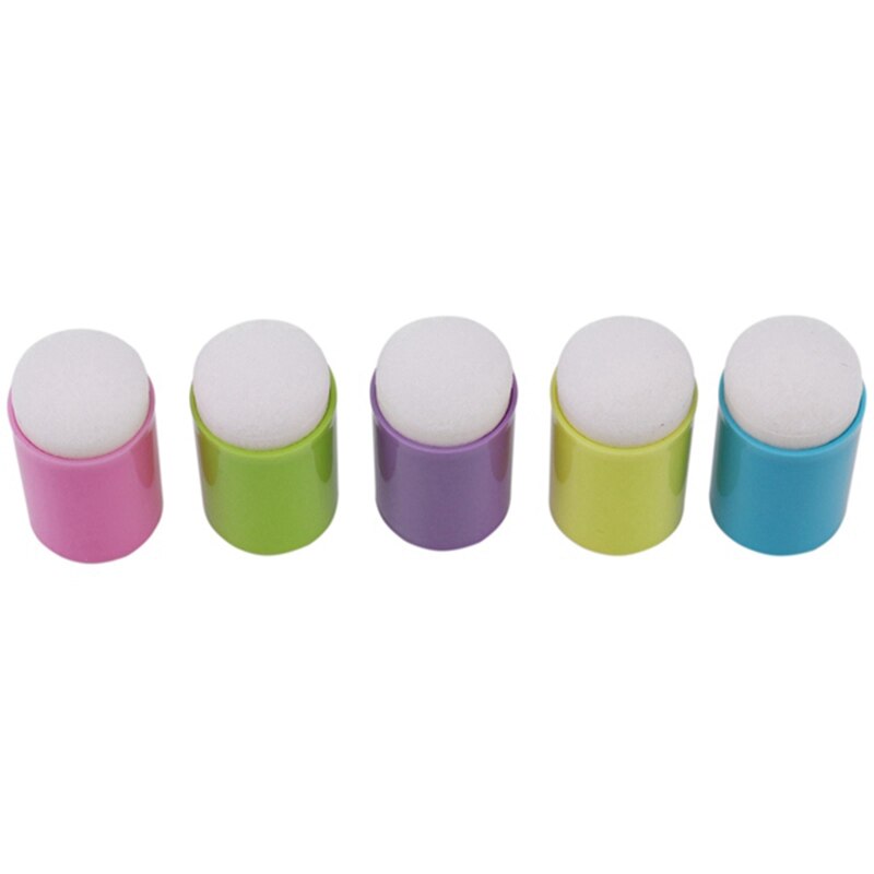10Pcs Finger Sponge Daubers Painting Ink Pad Stamping Brush Craft Case Art Tool with Box Scrapbooking DIY Crafts