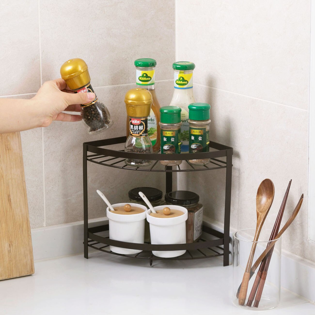 Iron Bathroom Shelf Desktop Storage Rack Makeup Organizer Shower Caddy Corner Shlves Stand Bath