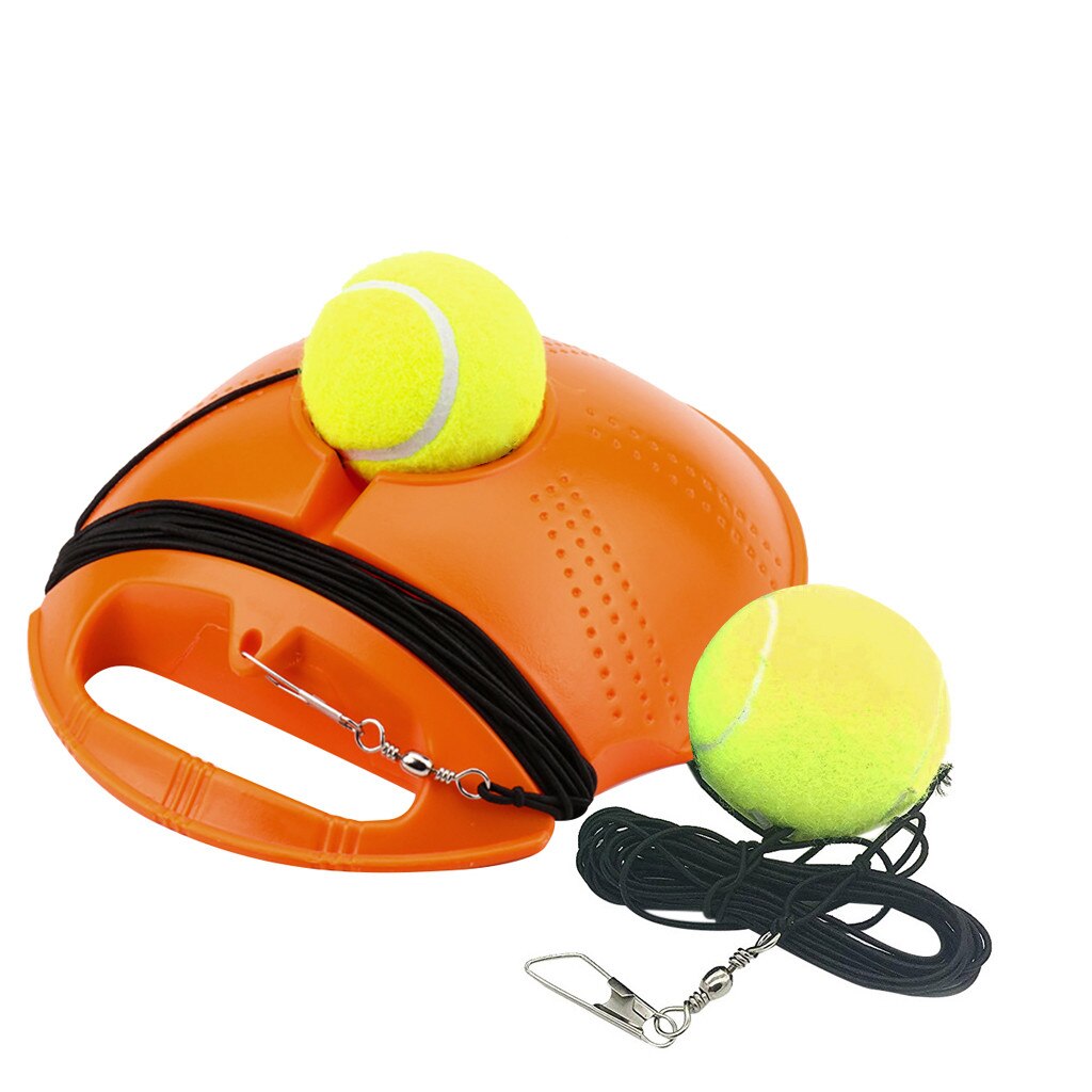 Remplir le formateur de forage jeune pratique Intensive de Tennis entraîneur de balle de Tennis auto-étude plinthe joueur aides à l'entraînement outil de pratique: Orange
