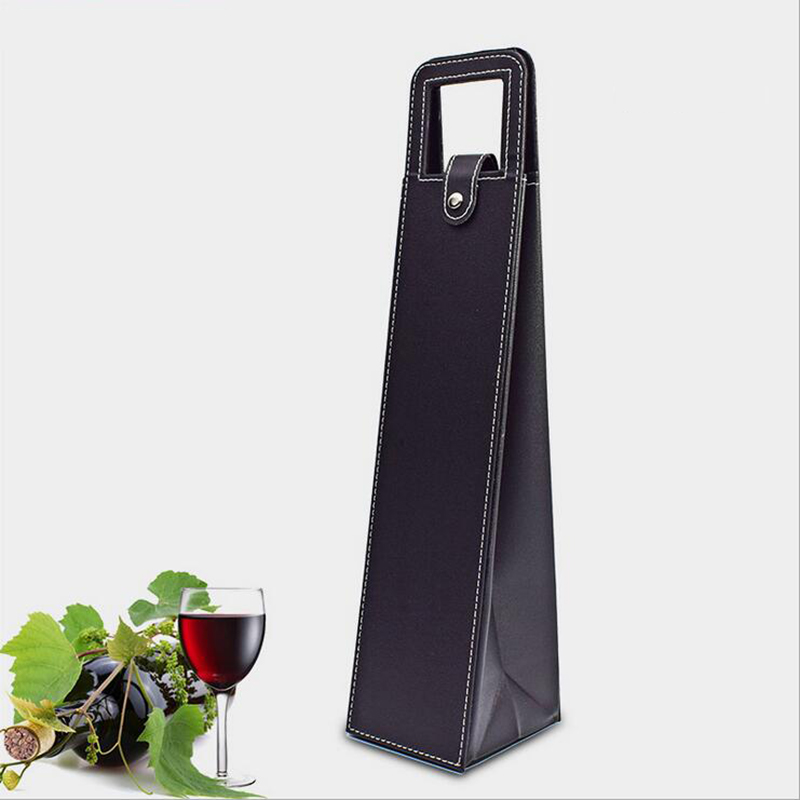 Red Wine Leather Single Portable Packaging Box Single Wine Box Red Wine Bag