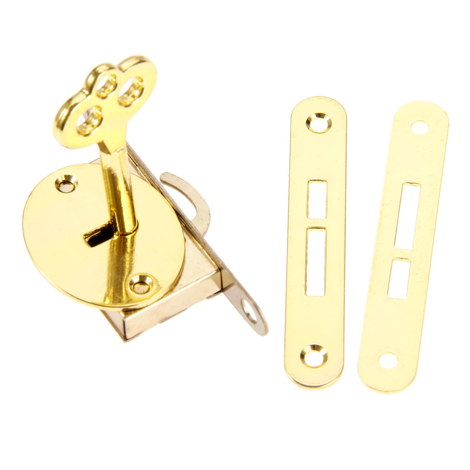 5 stk /1 sæt guld klassisk lås zink legering opdelt nøglekontakt skuffe garderobeskab skab antik vintage møbler hardware
