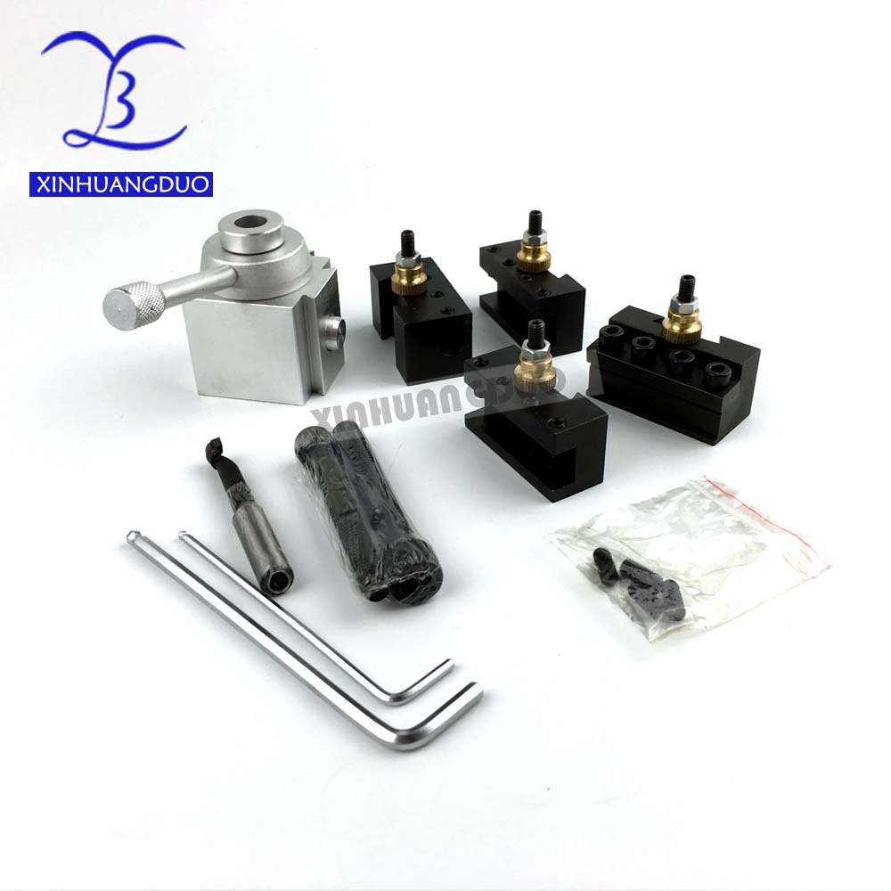 Mini Aluminum Lathe Quick Change Tool Holder Post Set, mini quick change tool post set use for hobby lathes