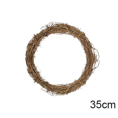 Artisanat de fête hawaïenne en rotin, Branches naturelles, guirlande, décoration de mariage, de ferme, pour une couronne en rotin, 30cm: 35cm round