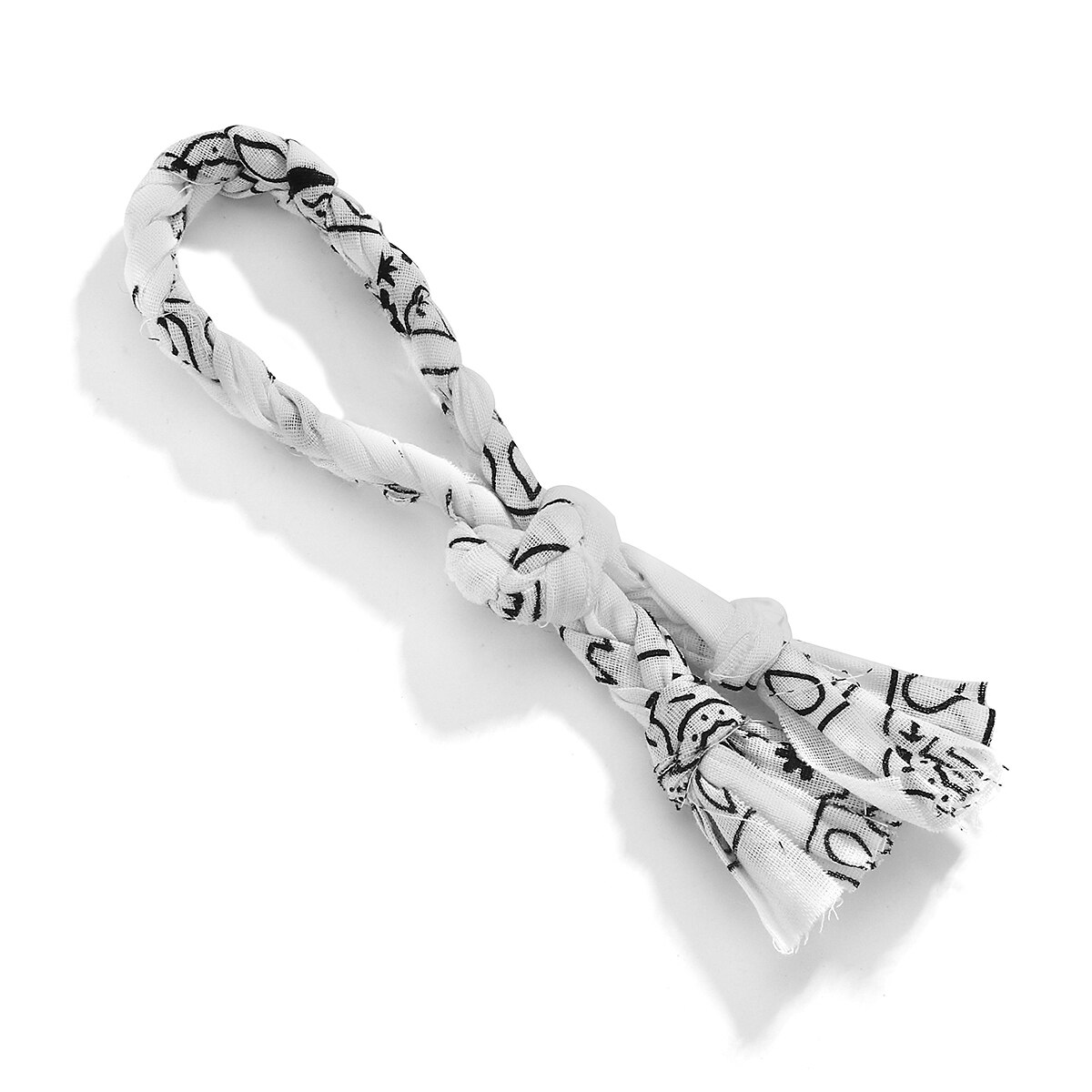 ALLYES – Bracelet Bandana tressé en tissu pour femmes, style bohème, tendance ethnique, noué, bijoux: White
