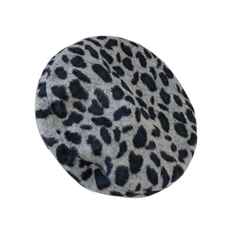 Baret hoeden voor vrouwen Baret Leopard Herfst Winter baret vrouwen baretten caps voor vrouwen: navy grey