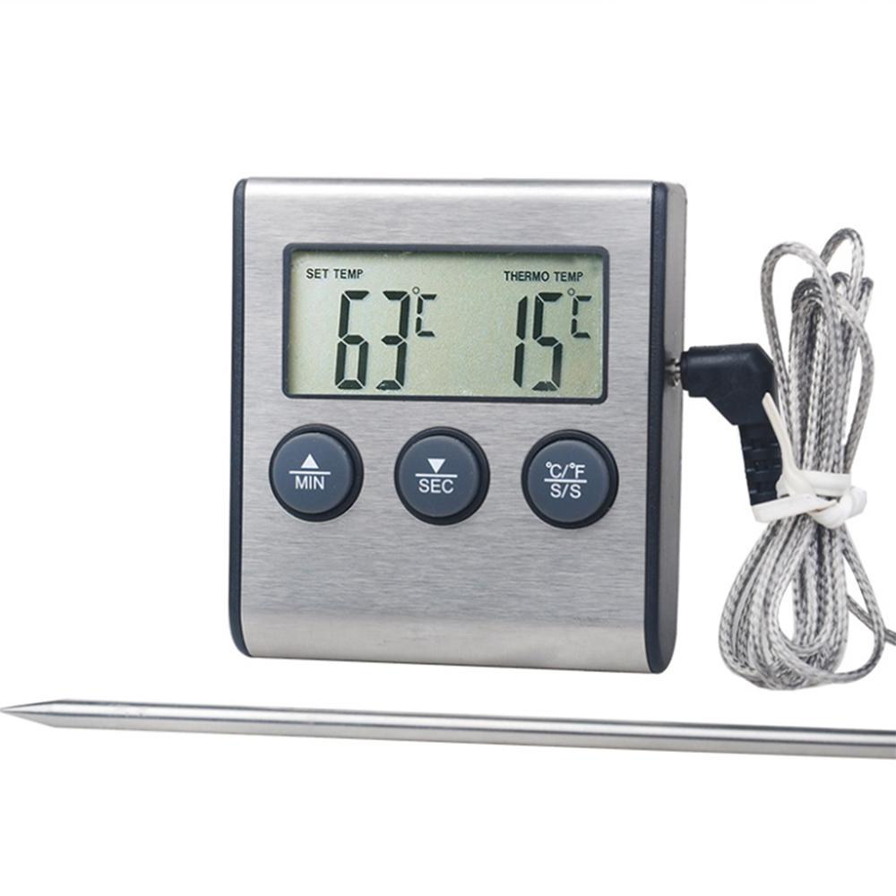 Oven BBQ Meat Temperature Gauge Probe Hangable Stainless Steel Digital Display Food Thermometer Kitchen Cooking Accessories: Default Title