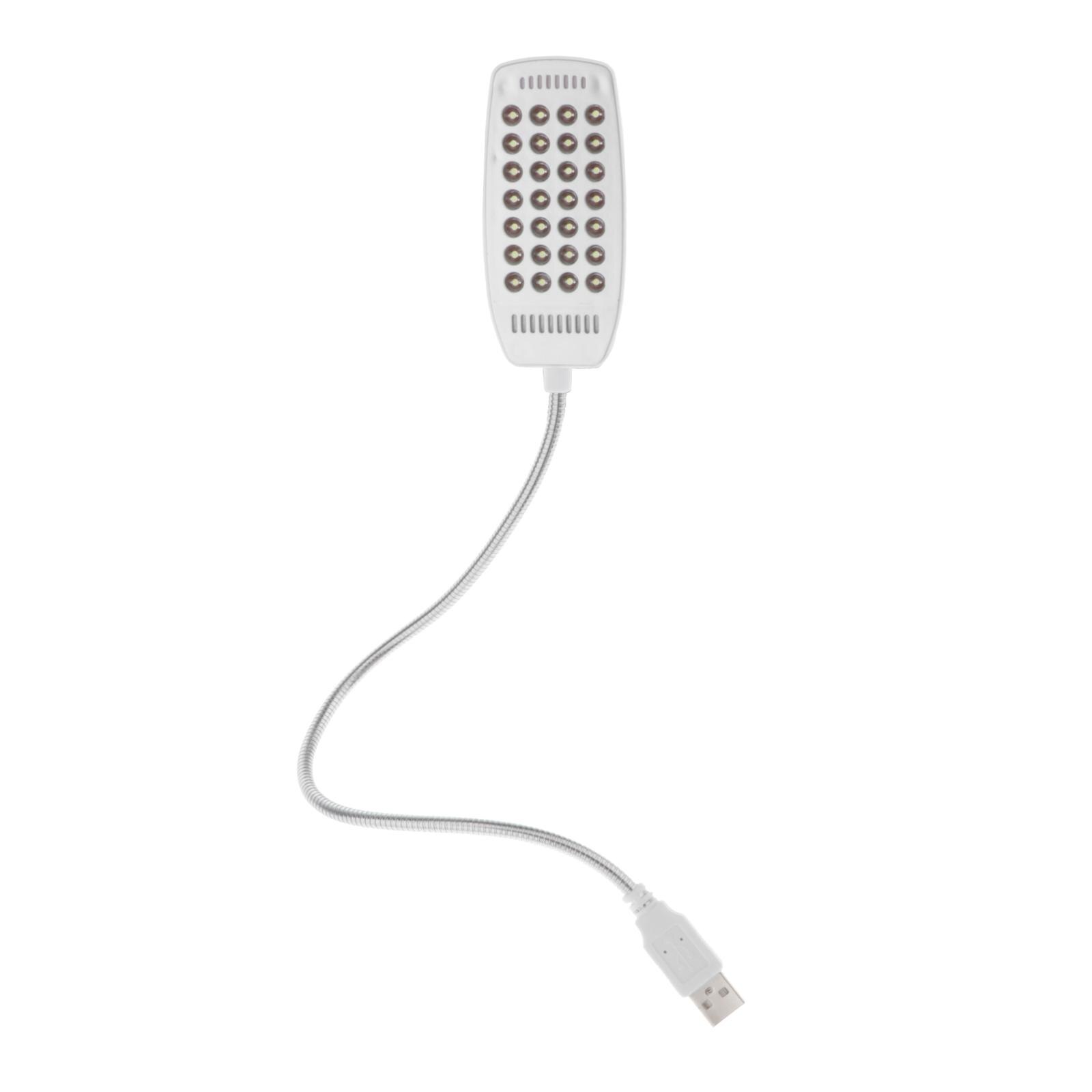 Usb Draagbare Leeslamp 28 Heldere Led-verlichting Flexibele Zwanenhals Voor Notebook Laptop Op/Uit Schakelaar Instelling: white Bagged