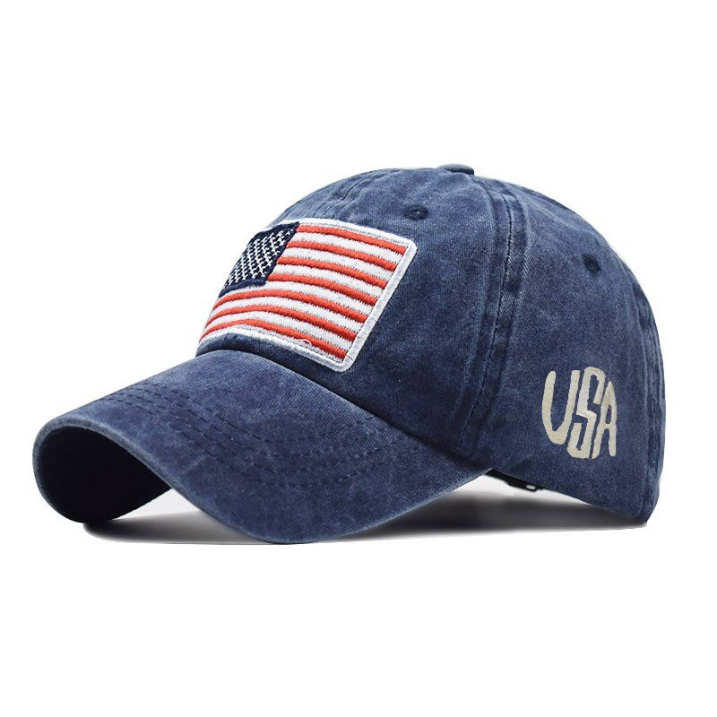 #45 baseball cap til voksen klassisk amerikansk flag vasket gammelt brev amerikansk solskærm baseball cap casquette baseball бейсболки: D