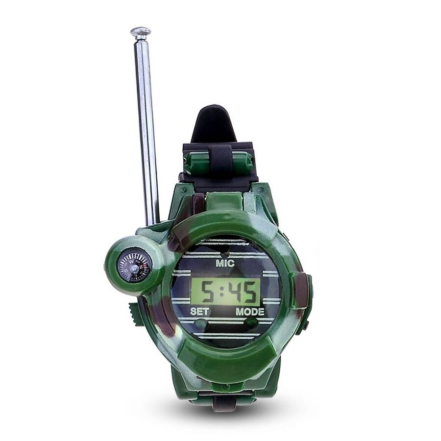 1 Paar Lcd Radio 150M Horloges Walkie Talkie 7 In 1 Kinderen Horloge Radio Outdoor Interphone Speelgoed (Kleur: groen)
