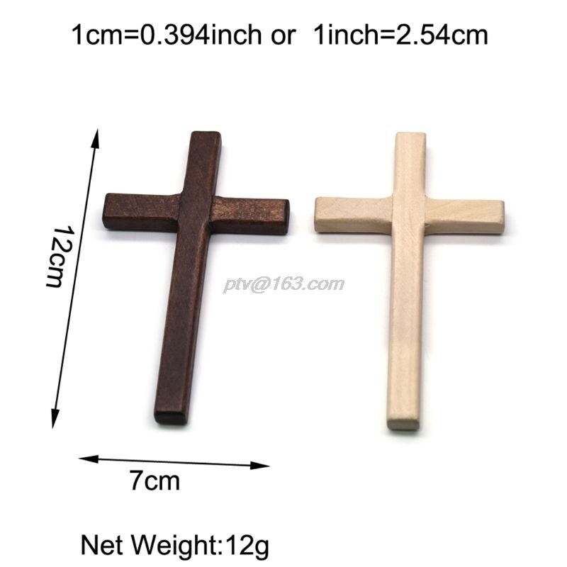 2 Stuks Handgemaakte Houten Kruisbeeld Kruisen Jezus Christus Ornamenten Religieuze Charm Ketting Hanger Maken