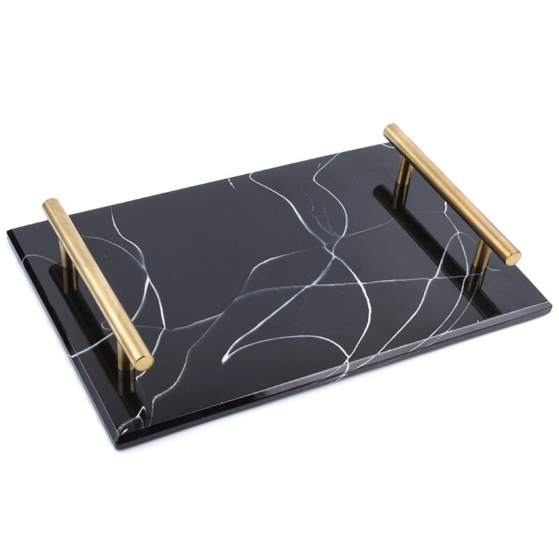 Nordisk anti-marmor bakke opbevaring tallerken opbevaring tallerken kage dessert tallerken sushi tallerken smykker display tallerken dekoration bat: Default Title