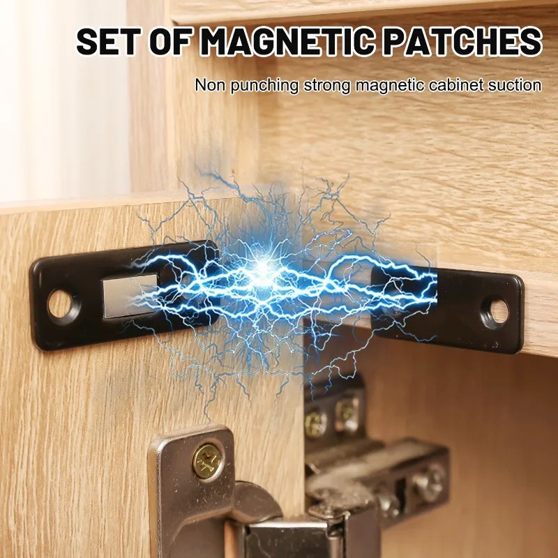 Household Magnetic Cabinet Catches Invisible Magnets Door Stopper Patch Self-Adhesive Furniture Drawer Window Door Closer Latch