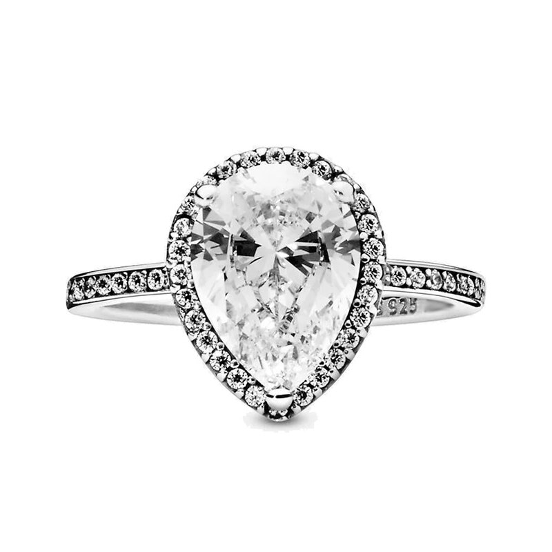 XNMY – bague en argent Sterling S925 avec grand cœur pour femme, anneau de fiançailles luxueux en Zircon, bijoux de fête, de couple