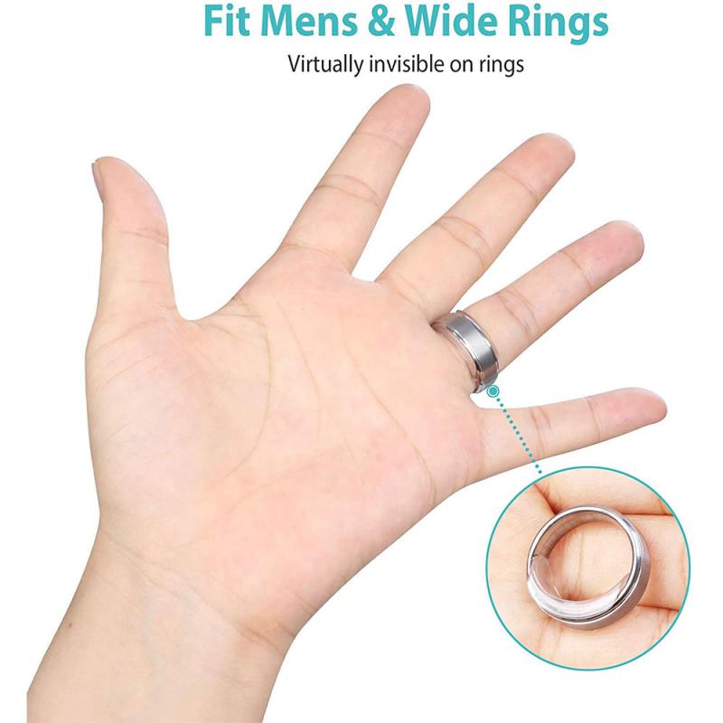 8Pcs Silicone Invisible Clear Ring Size Adjuster Rings Sizers Jewelry Regulator Tools