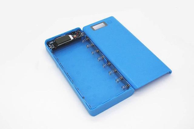 Funda de batería 18650 para iPhone 6, 6S Plus, Xiaomi: Blue