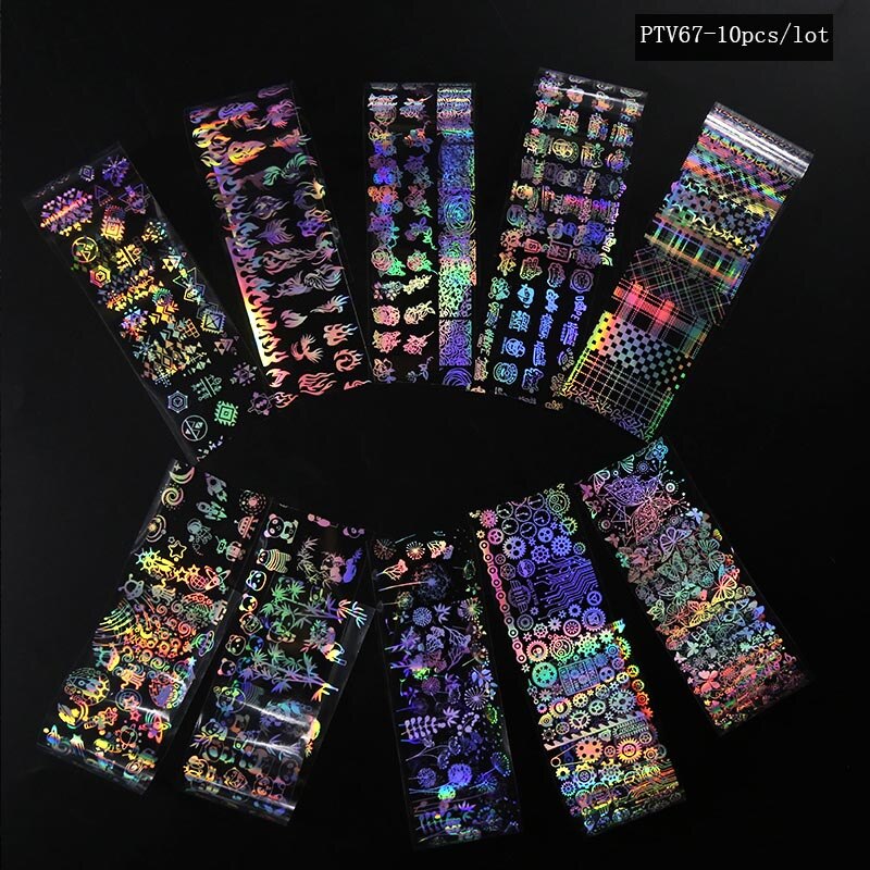1set Starry Sky Nail Foils Nail Art Transfer Sticker Decal Stylish DIY Nail Tips Decoration: PTV67
