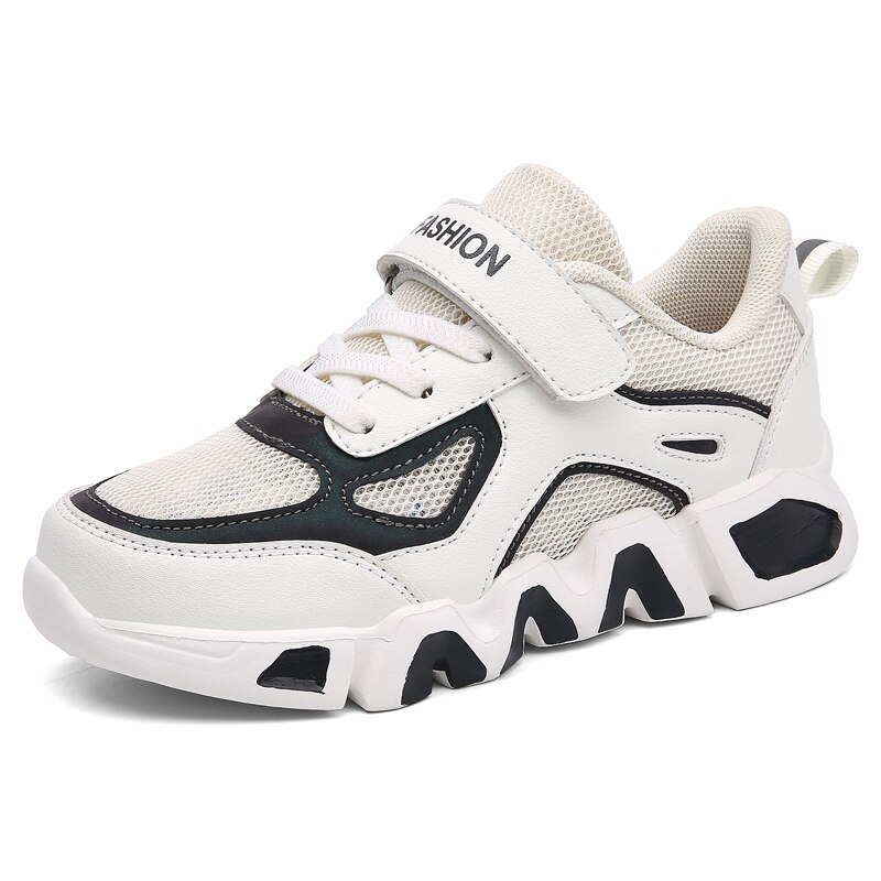 Kids Running Shoes Lightweight Outdoor Boys Girls Sport Walking Sneakers Beige Pink Children Running Sneakers Trainer: Beige / 31