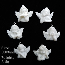 Leuke Angel Charms Hangers Hars Cabochon voor DIY decoratie ketting oorbel sleutelhanger Sieraden Maken