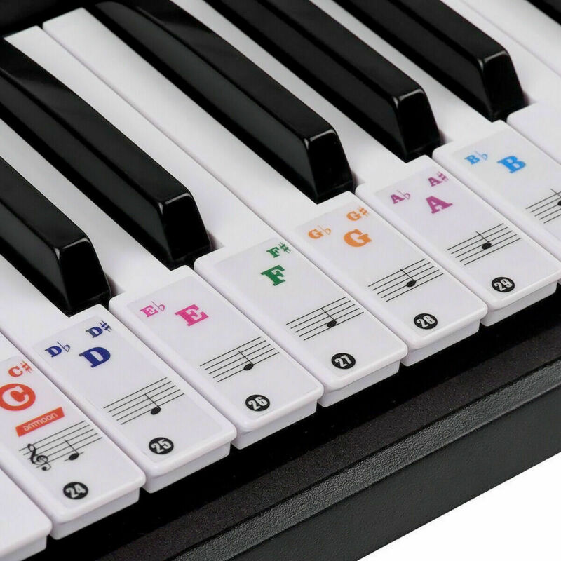 Transparante Piano Toetsenbord Elektronische Keyboard Piano Sticker 88 Key Piano Stave Note Sticker Voor Piano Toetsen