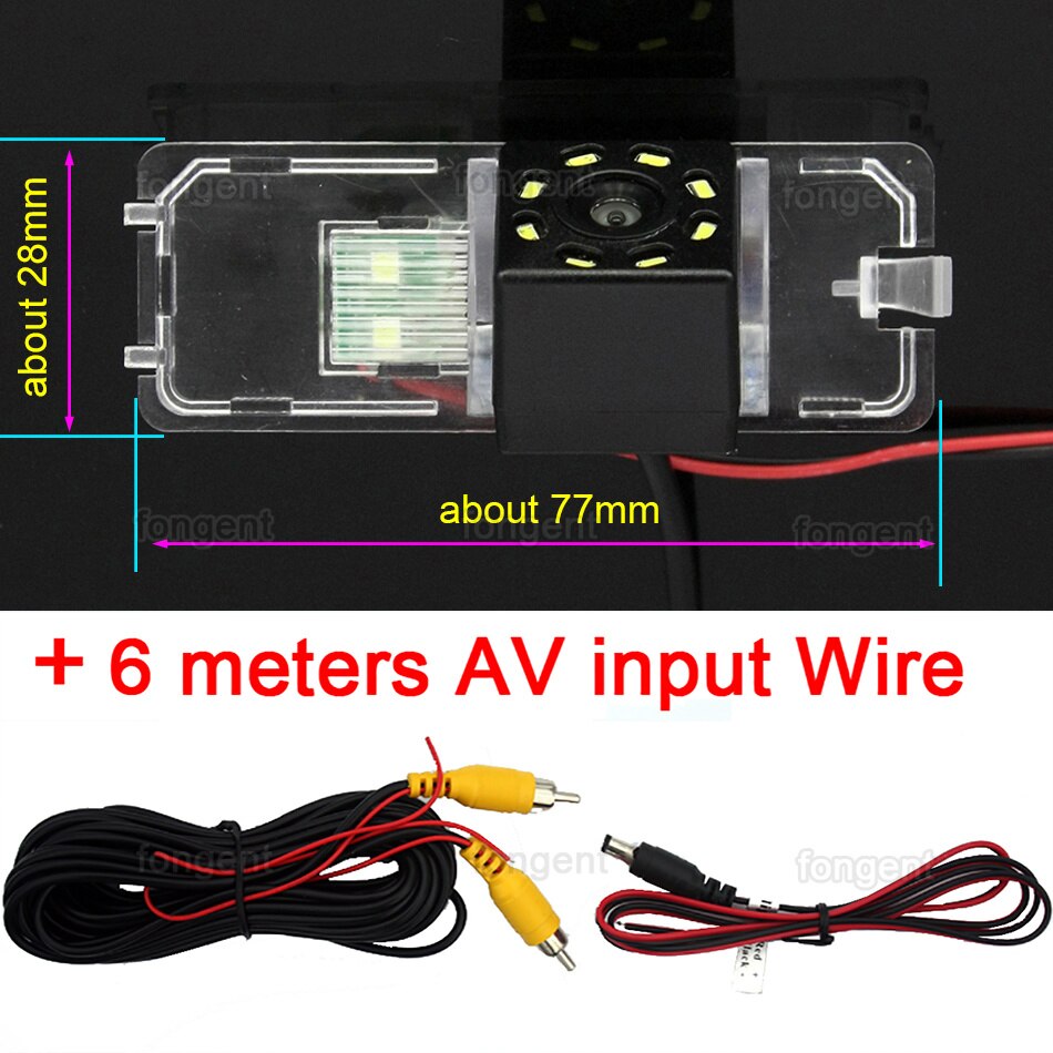 Voor Seat Ibiza 6L 6J Sc MK3 MK4 2002 ~ achteruitrijcamera Achteruitrijcamera Auto Back Up Camera: 8led Rear Camera