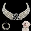 Krystal hundehalsbånd halskæde choker stil rhinestone perle luksus kæledyr hunde tilbehør halskæder til hund chihuahua  d40