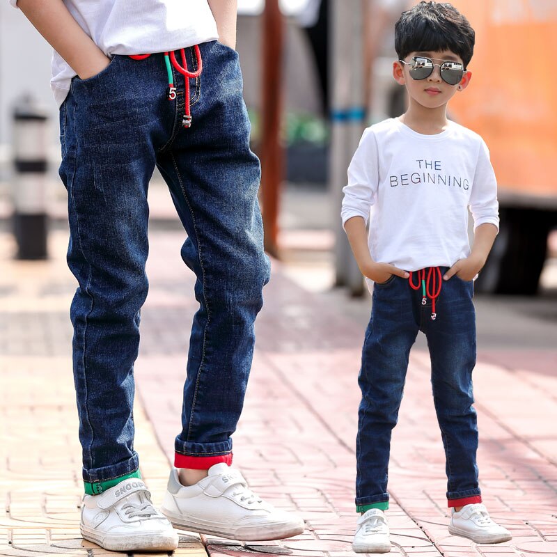 Kids Pants Big Boys Stretch Joker Jeans Spring Children Pencil Leggings Autumn Child To Clothes Years 4 Denim 14 For Male