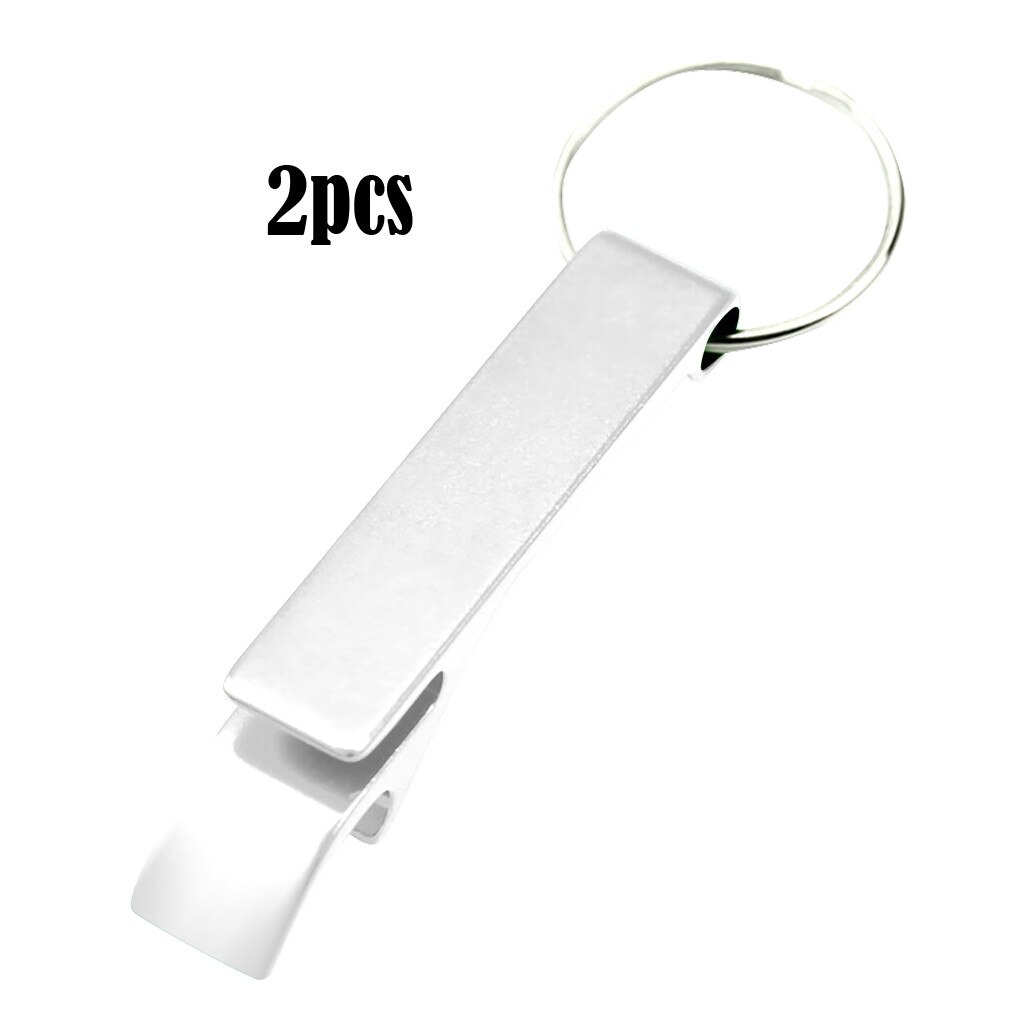 Portable Bottle Opener Keychain 3 In 1 Mini Key Holder Portable Press Elevator Handle Tool Stainless Steel Bottle Opener #50g: E