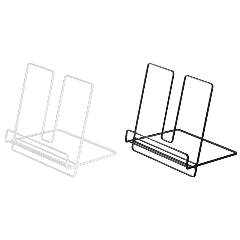 Enkla smidesjärn skrivbord förvaringsställ hylla fil tidning förvaring box office rack smycken