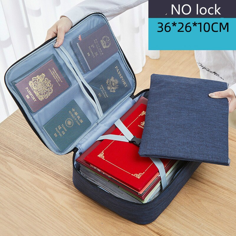 Large Capacity Document Storage Bag Box Waterproof Document Bag Organizer Papers Storage Pouch Travel File Bag: A