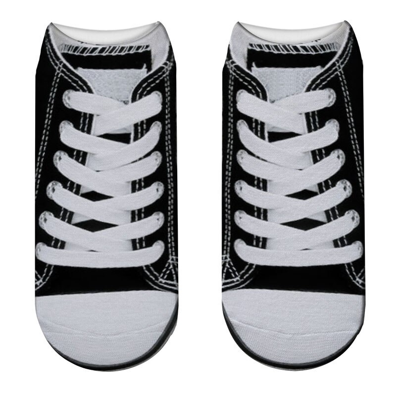 Lærred sko bomuldsstrømper 3d trykte skelet sommerstrømper sjove kawaii kranium fod lavt skåret ankelstrømper til kvinder sox: Stil 3