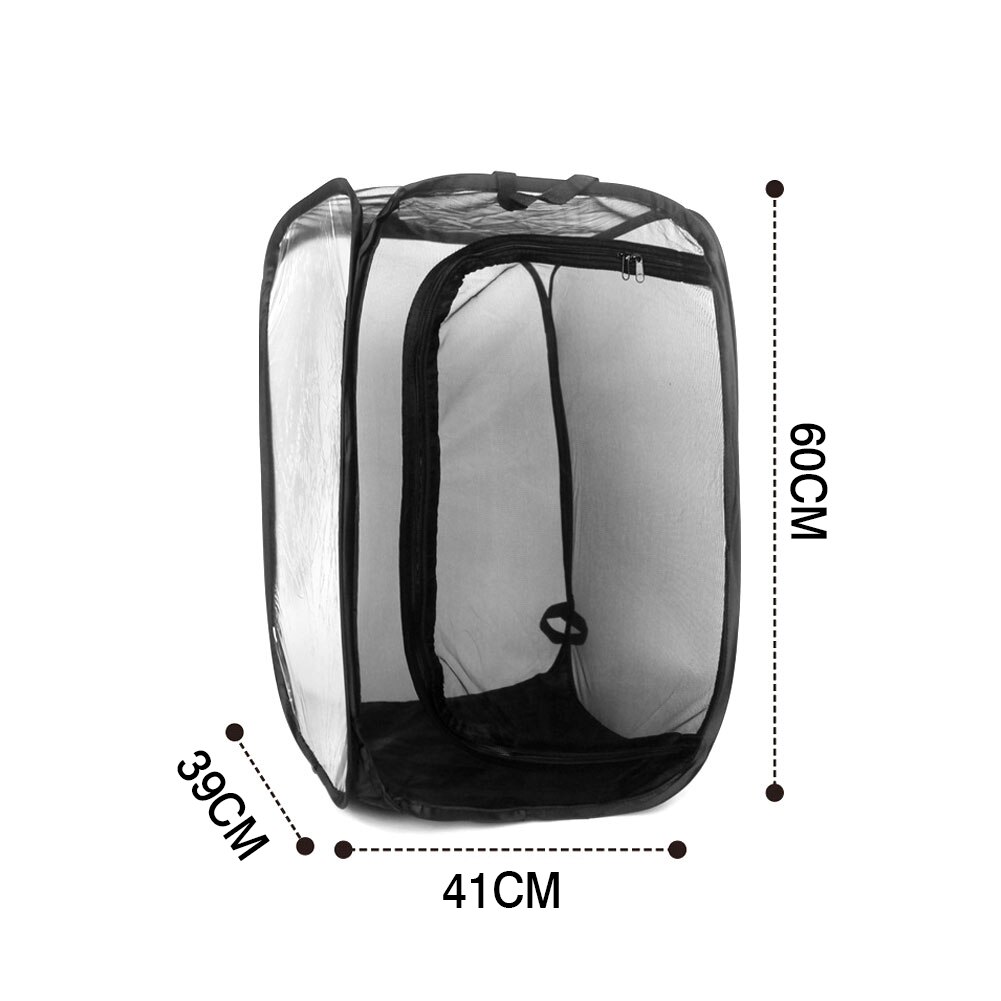 All Black Insect-proof Net Box Plant Greenhouse Net Box Rearing Box Butterfly Insect Rearing Box Bamboo Insect Cage Net: Red