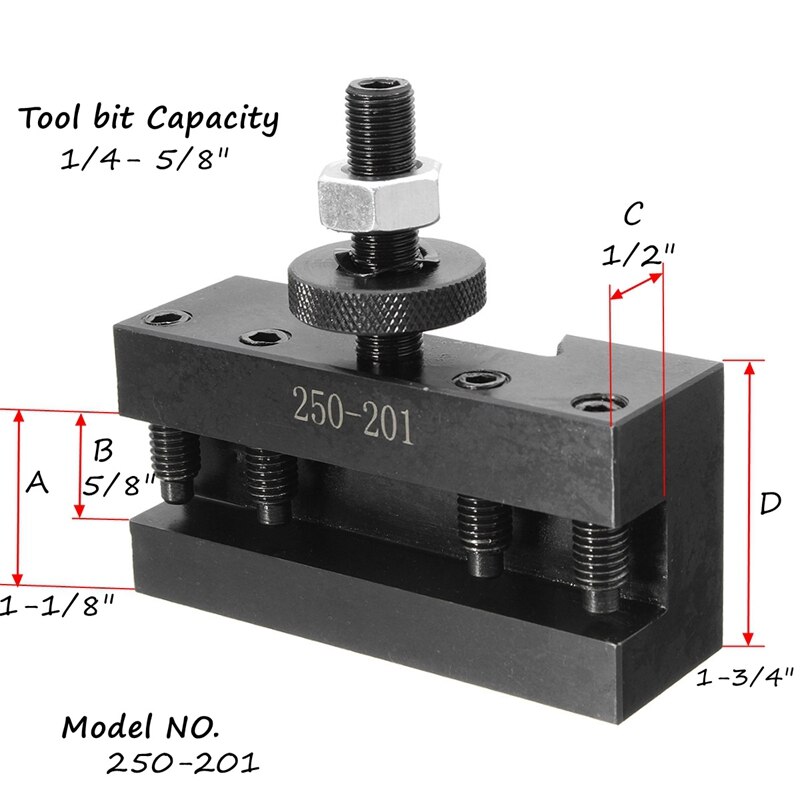 10-15 pouces Bxa Changement Rapide Cnc Tour Porte-outils #1 Turning Face Titulaire #250-201 Pour Tours Outils