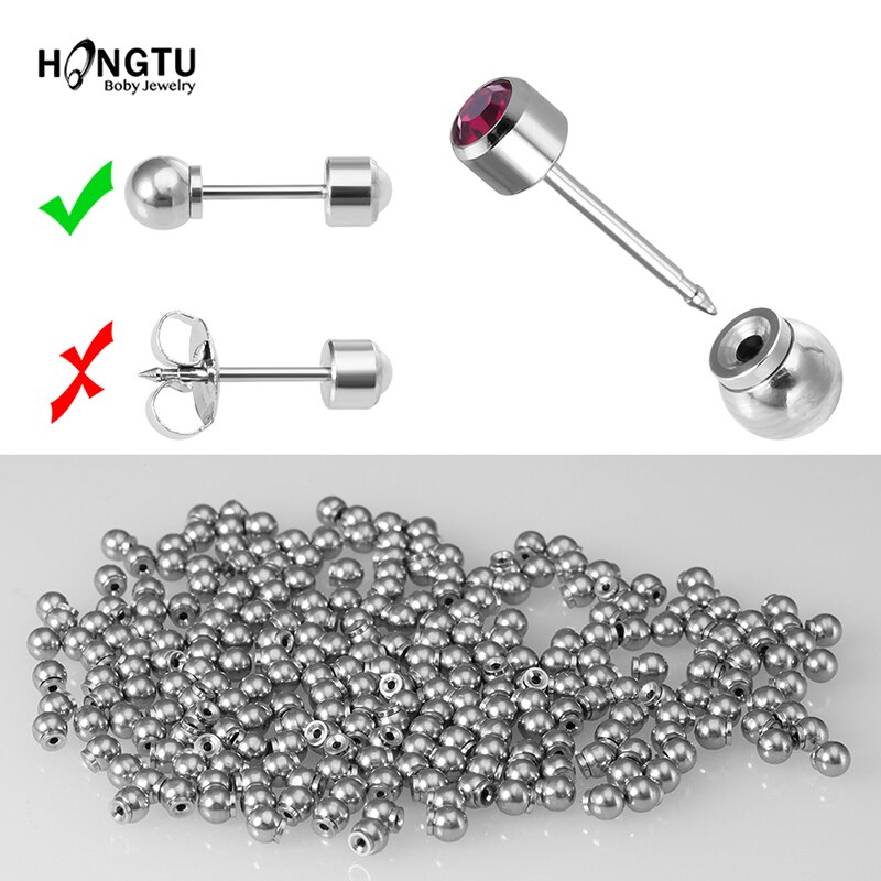 Dos de boucles d'oreilles en acier inoxydable, 2 pièces, coussinets de sécurité pour oreilles, butées arrière de remplacement pour hameçon, clous de boucles d'oreilles, cerceaux