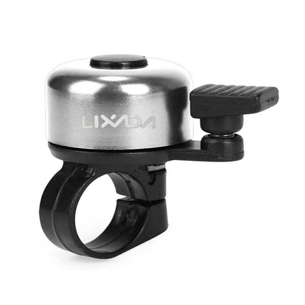LIXADA-bocina de aleación para bicicleta de montaña, alarma de sonido para manillar de Ciclismo de seguridad, campana de Metal, accesorios para bicicleta: Silver