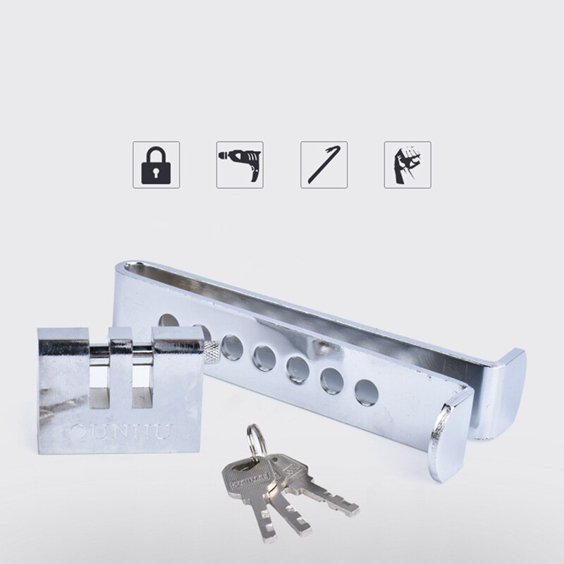 Car Clutch Lock Universal Auto 8 Holes Brake Pedal Lock Throttle Accelerator Security Steel Stainless Anti-Theft Tool Pedal Lock