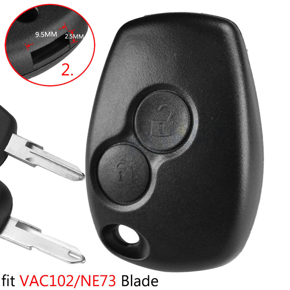 Para Renault Trafic Clio Kangoo Modus Twingo para Dacia Duster Logan Sandero Movano Terrano reemplazo de carcasa de llave remota de coche: Blanco