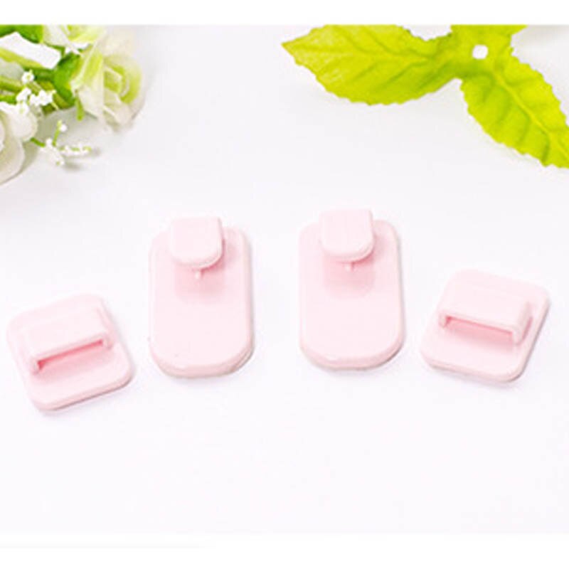 Support autocollant en plastique auto-adhésif pour télécommande, support autocollant, support robuste pour télécommande, support mural Portable, 2 paires: Rose