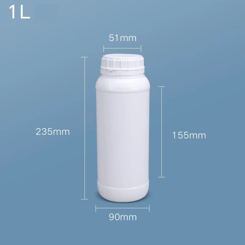 50ml 100ml 200ml 250ml 500ml 1000ml Empty Round Bottle Chemical Resistance Lab Science Container Fluorinated HDPE Bottle: Brown