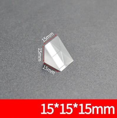 Prisma isósceles triangular de ángulo recto de vidrio óptico K9, 9mm, 10mm, 15mm, 20mm, 30mm, 90 grados, 180 grados, prismas giratorios, refracción de rayos: Azul