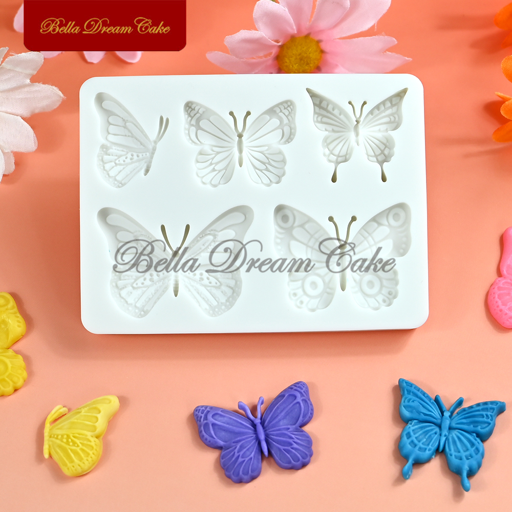 Mini Schmetterling Silikon bilden 3D Fondant Schokolade bilden DIY Tonne Modell Hochzeit Kuchen Dekorieren Werkzeuge Küche Backformen