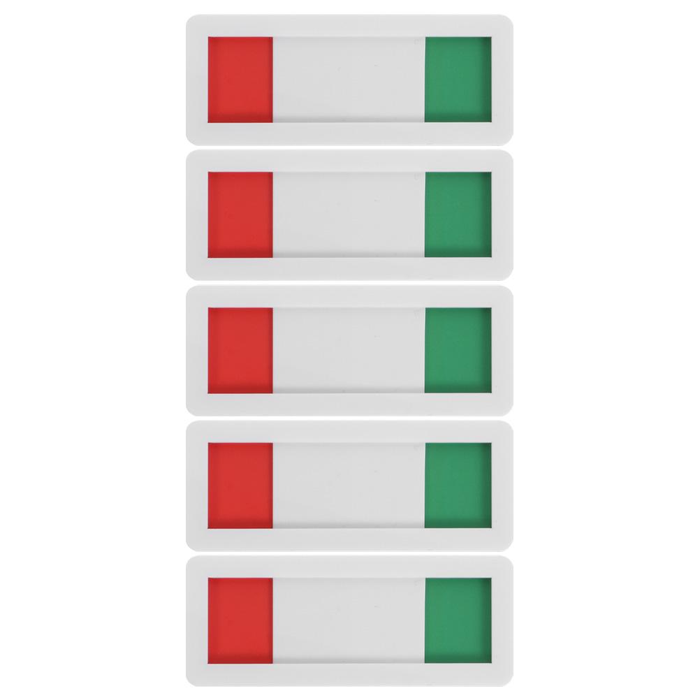 Panneau de porte rouge vert, 5 pièces, signalisation créative, glissière coulissante, bienvenue, bureau occupé, salle de conférence