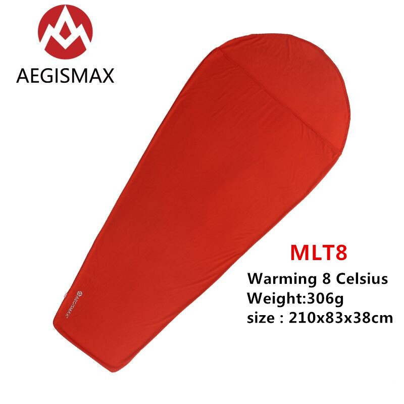Aegismax 5/8 celsius makuupussi vuori muumio kirjekuori ulkolukko lämpötila camping kannettava yhden hengen sänky lakana: Mlt 8 mnmmy l