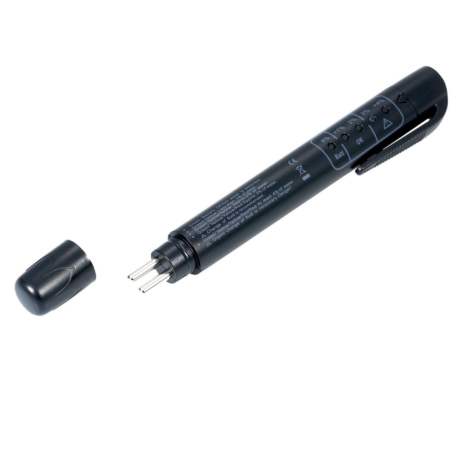 Brake Fluid Tester Pen Brake Fluid Liquid Tester Pen Auto Brake Oil Moisture Analyzer with 5 LED Indicators for DOT3 DOT4 DOT5